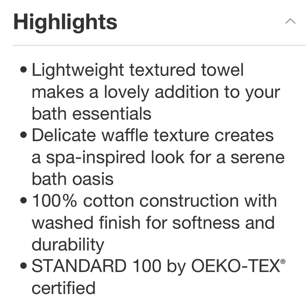 CASALUNA NWT 100% cotton waffle bath towel -gray